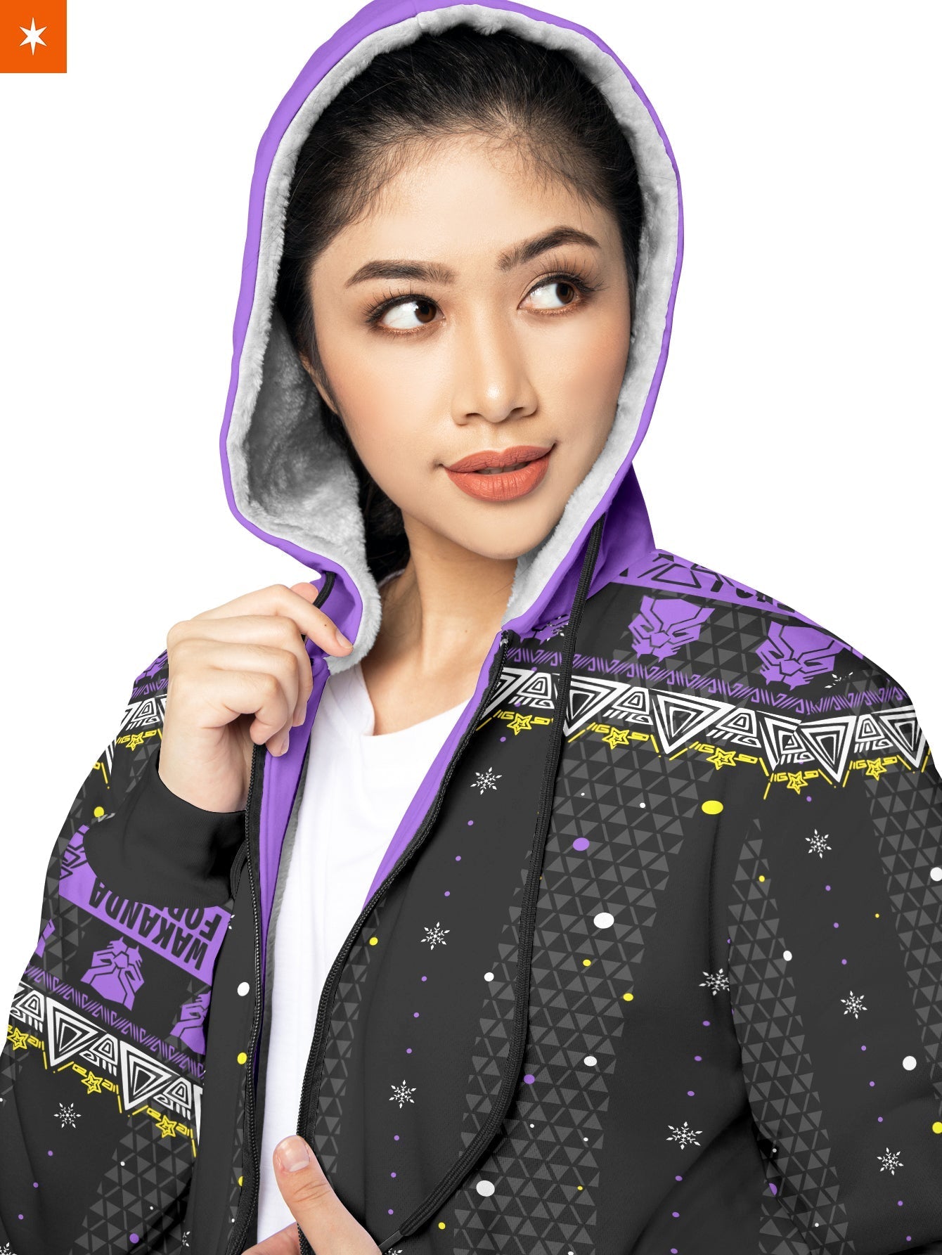 Fandomaniax - Wakanda Christmas Velvet Hoodie