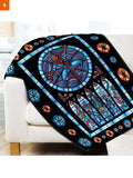 Fandomaniax - Webslinger Stained Glass Quilt Blanket