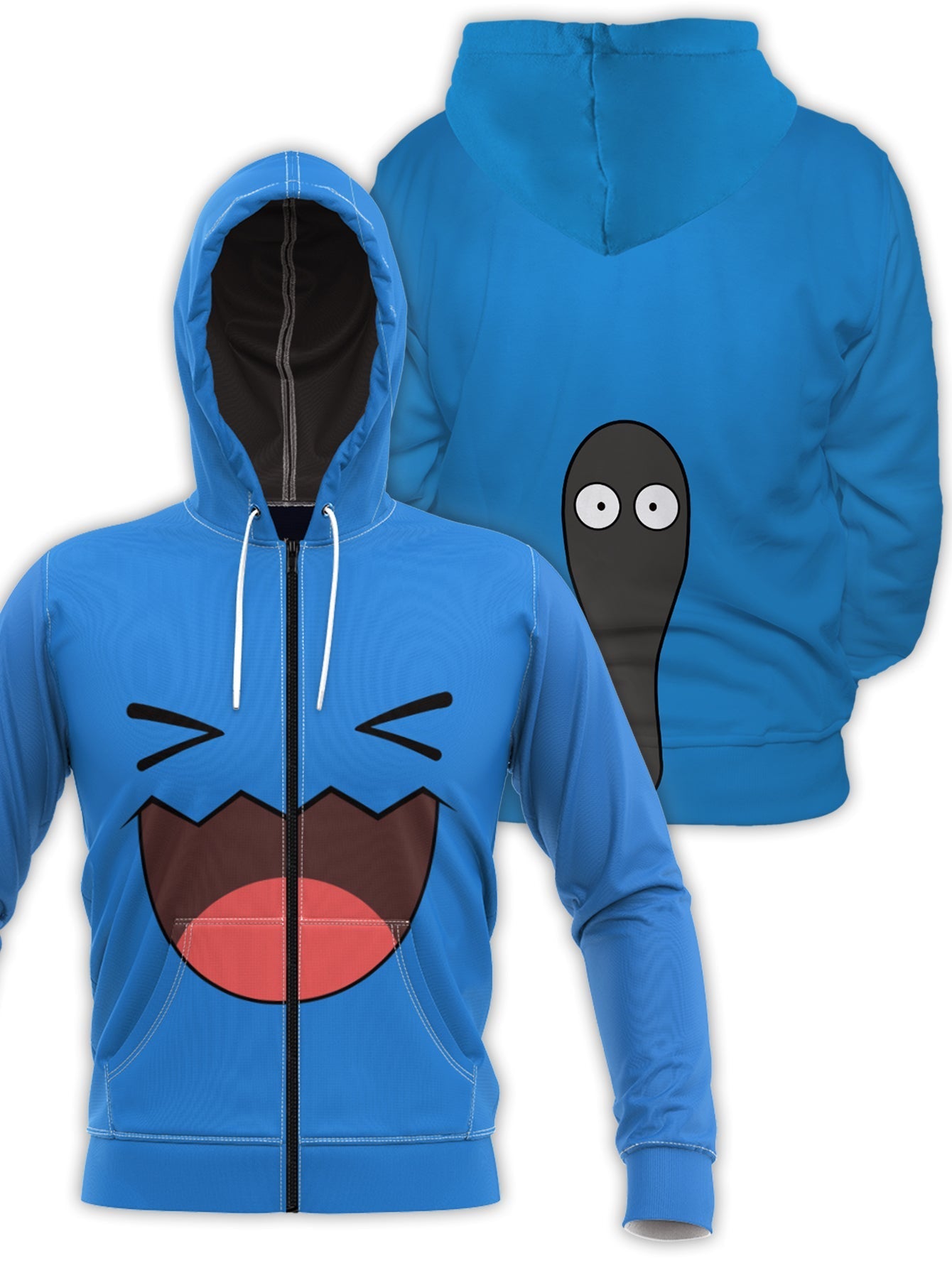 Fandomaniax - Wobuffet Unisex Zipped Hoodie