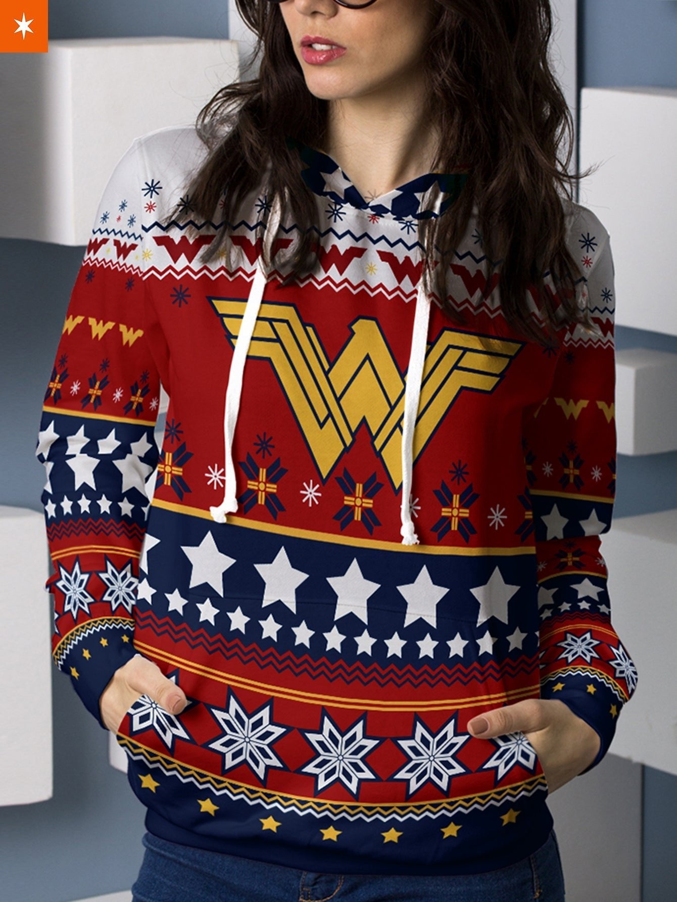 Fandomaniax - Xmas Wonder Woman Unisex Pullover Hoodie