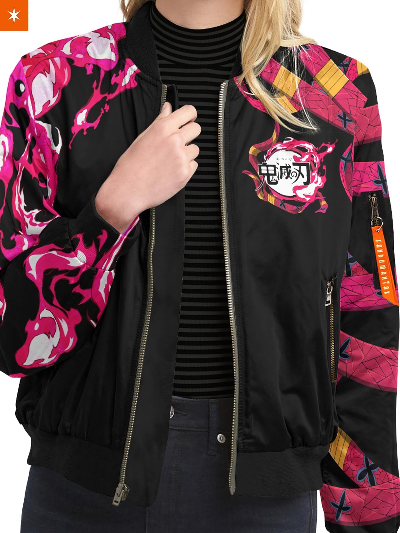 Fandomaniax - Yin Yang Nezuko Daki Bomber Jacket