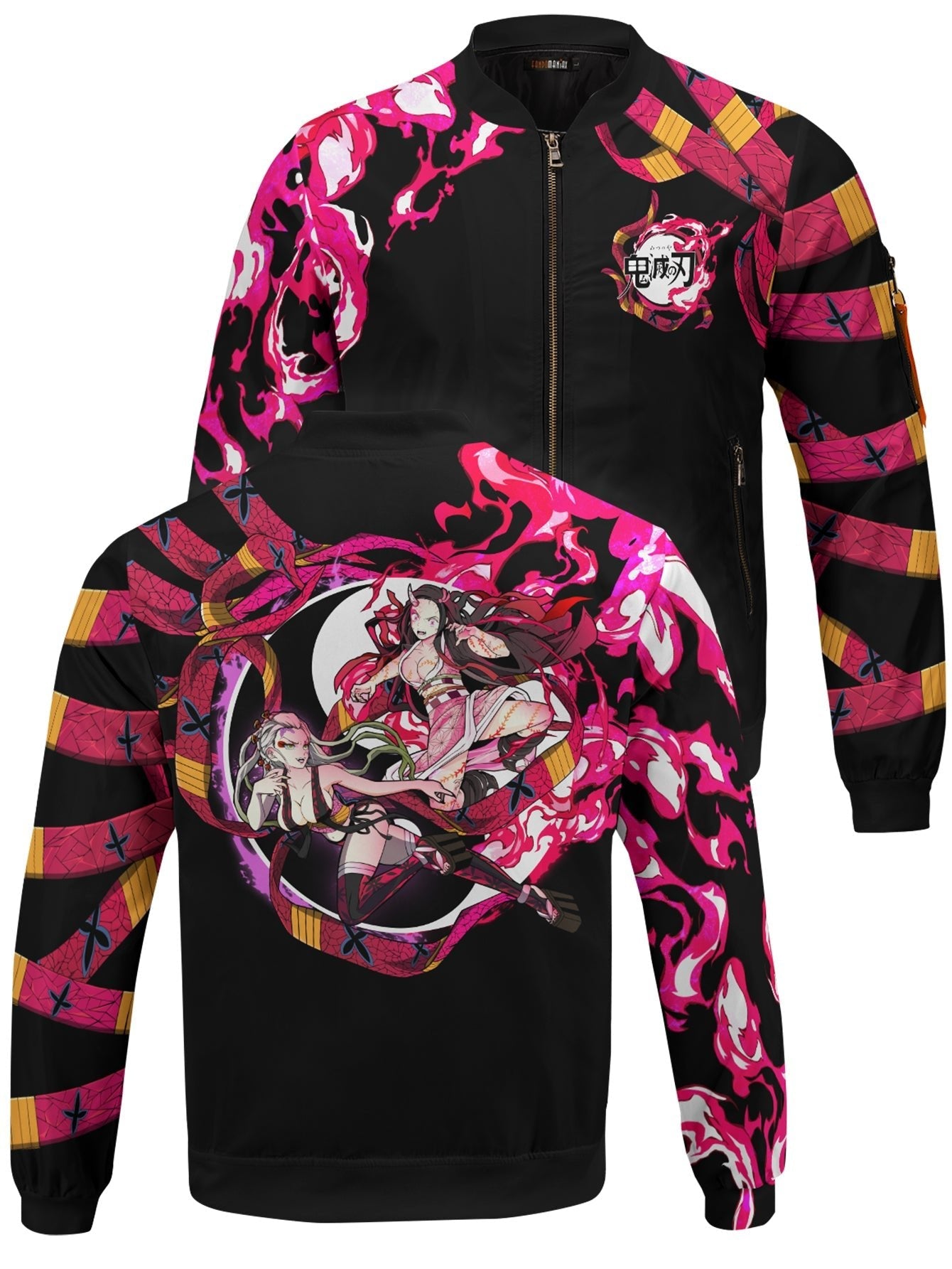 Fandomaniax - Yin Yang Nezuko Daki Bomber Jacket