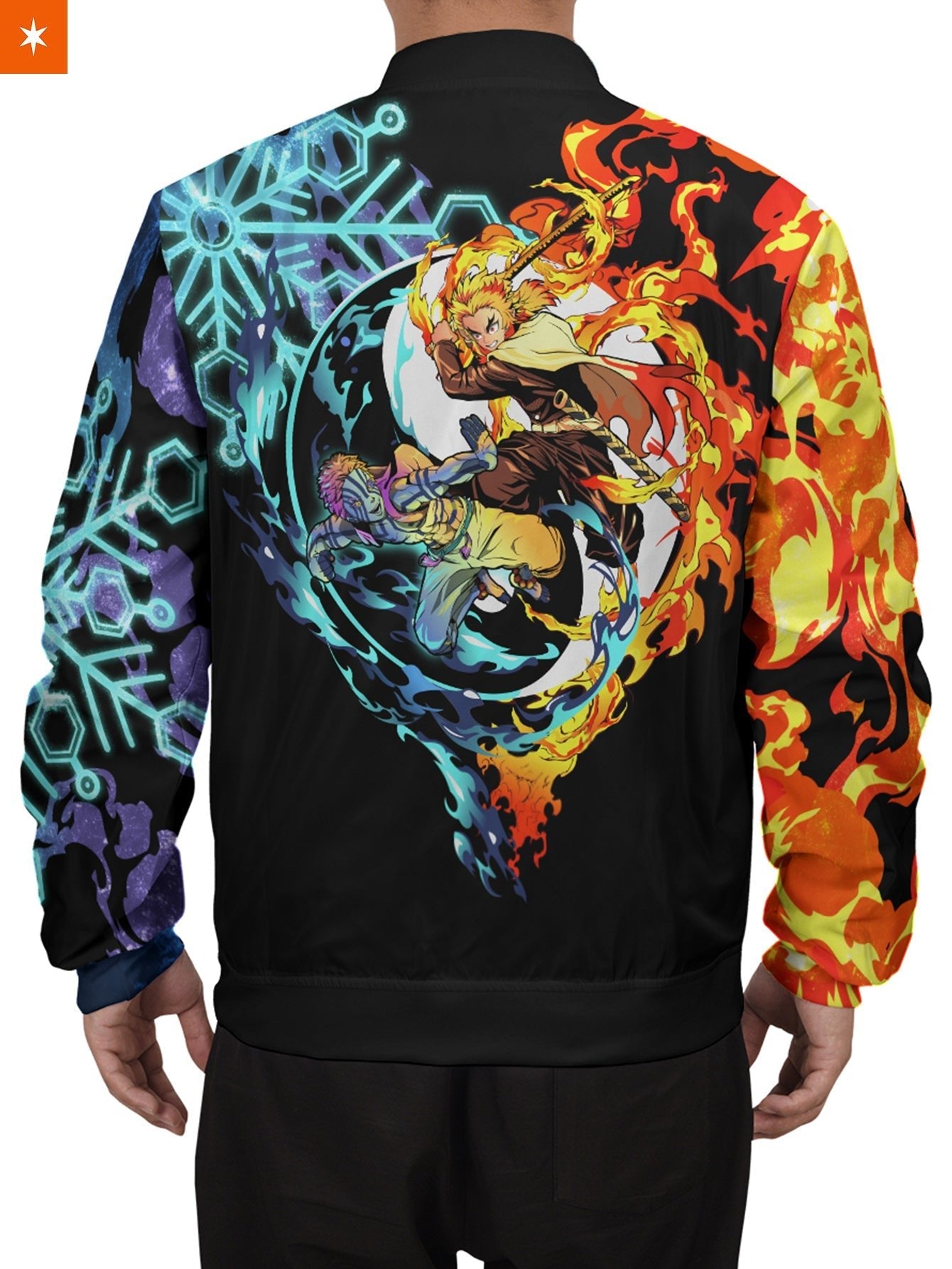 Fandomaniax - Yin Yang Rengoku Akaza Bomber Jacket