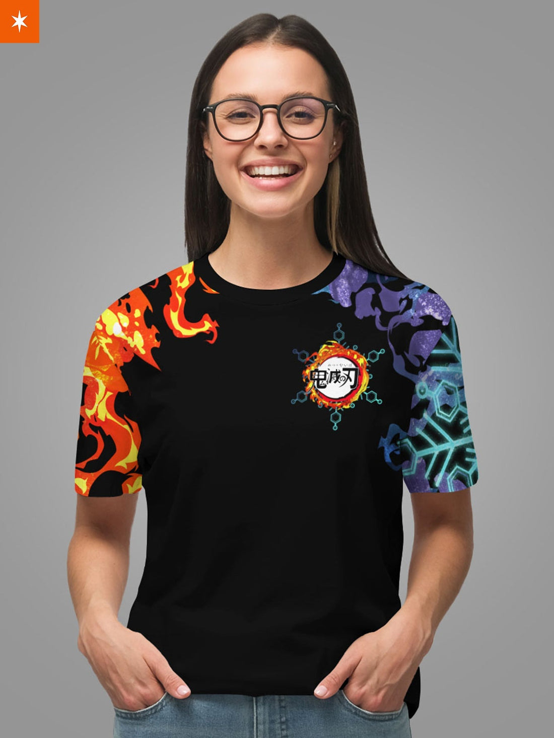 Fandomaniax - Yin Yang Rengoku Akaza Unisex T-Shirt