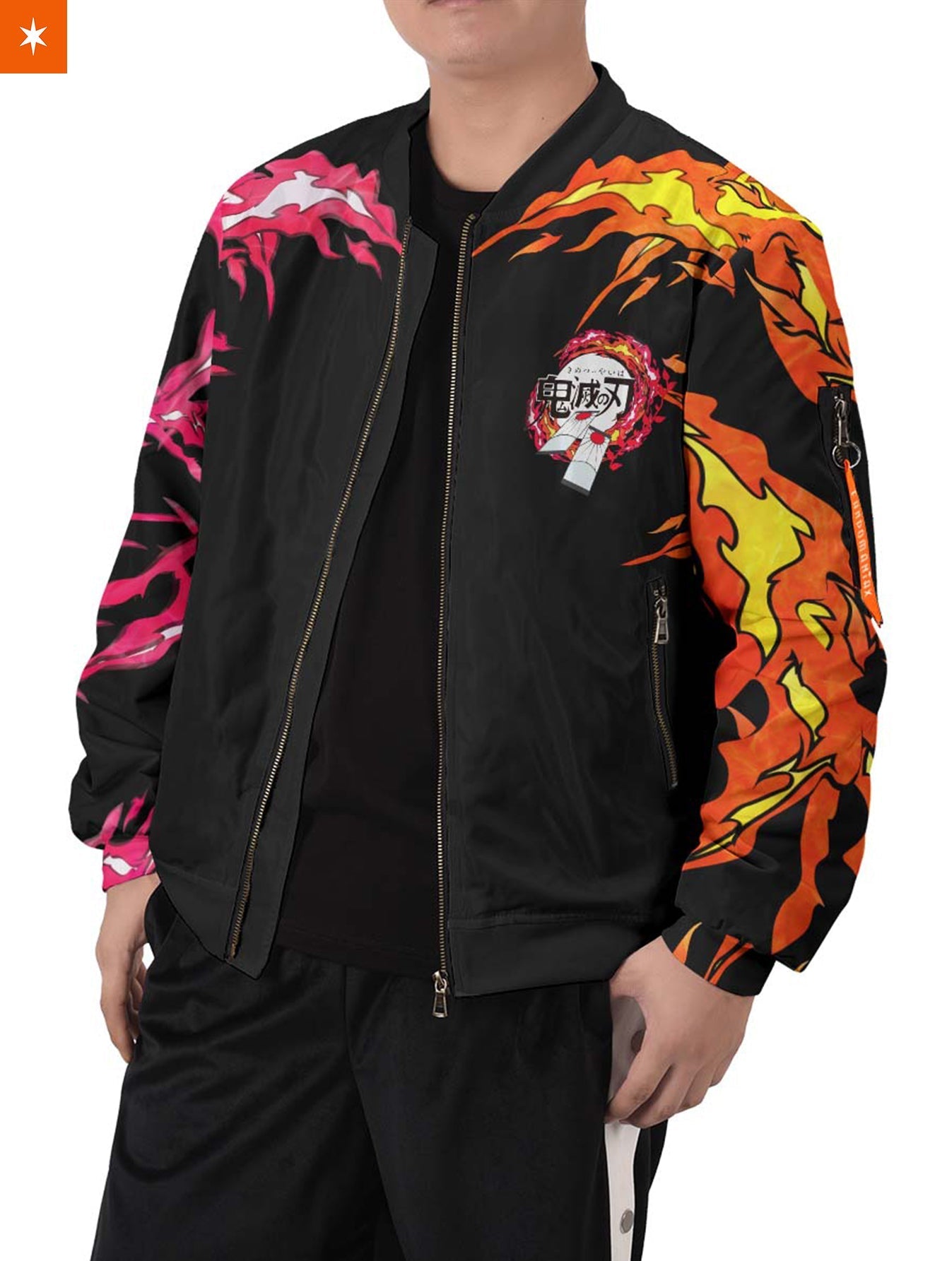 Fandomaniax - Yin Yang Tanjiro Nezuko Bomber Jacket