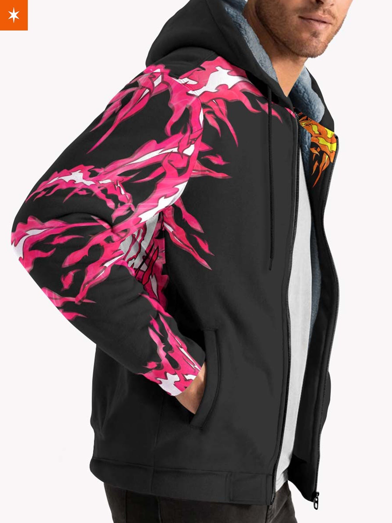 Fandomaniax - Yin Yang Tanjiro Nezuko Velvet Hoodie