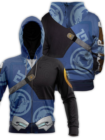 Fandomaniax - Young Master Hanzo V2 Unisex Zipped Hoodie