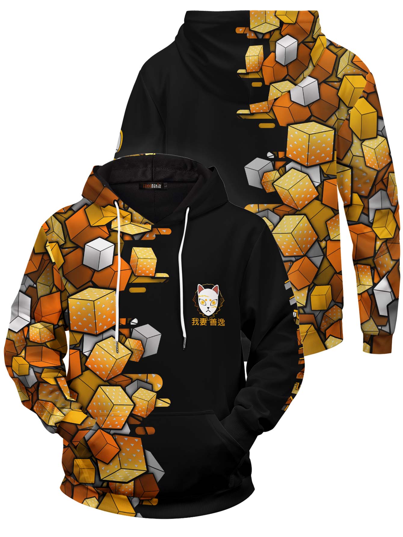 Fandomaniax - Zenitsu Cube Unisex Pullover Hoodie