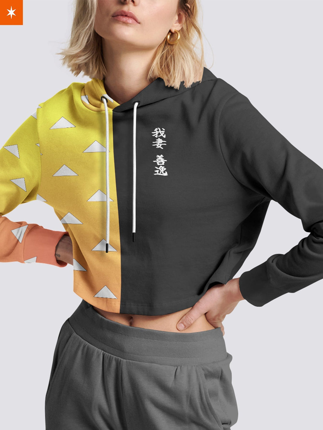 Fandomaniax - Zenitsu Fashion Cropped Hoodie